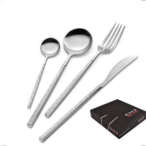 Kyoto Origami 49 Piece Cutlery Set in Gift Box, Polished Stainless Steel (Aisi 304)