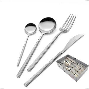 Kyoto Origami 16 Piece Cutlery Set in Display Case, Polished Stainless Steel (Aisi 304)