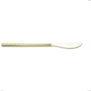 Kyoto Origami Tin Gold Table Knife, Stainless Steel (Aisi 304) with Polished Steel PVD Treatment, Length 229 mm