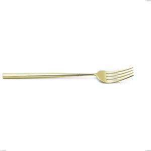 Kyoto Tin Gold Serving Fork, Stainless Steel (Aisi 304) with PVD Polished Steel Treatment, Length 247 mm