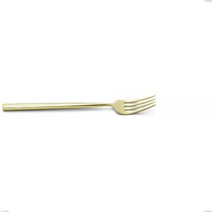 Kyoto Tin Gold Table Fork, Stainless Steel (Aisi 304) with PVD Polished Steel Treatment, Length 218 mm