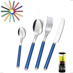 Cylinder packaging cutlery set 24 pieces Linea, Stainless Steel 18/10 (AISI304) polished, handles in methacrylate Linea