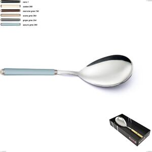 Showcase Box 1 Piece Rice Scoop Linea Gres, Stainless Steel 18/10 AISI 304 with Acrylic Handles