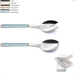 2-piece Salad Set Linea Gres in Book-style Box, 18/10 AISI 304 Stainless Steel with Acrylic Handles