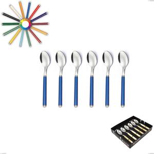 Showcase Box 6 Pieces Coffee Spoon Linea, Polished 18/10 Stainless Steel (AISI304), Methacrylate Handles