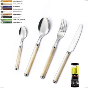 Cylinder Packaging Cutlery Set 24 Pieces pearl line collection, Stainless Steel 18/10 (AISI304)