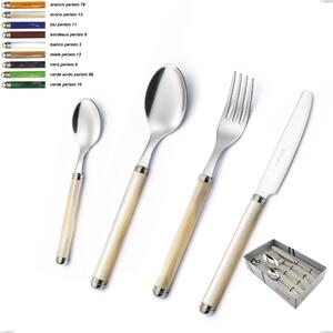 16-Piece Pearl Line Cutlery Set in Display Case, Stainless Steel 18/10 (AISI304)
