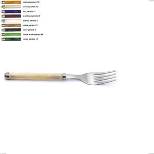 Pearl Line Table Fork in 18.10 AISI430 Stainless Steel, 210 mm Length, ABS Handle with Double Collar, Dishwasher Safe