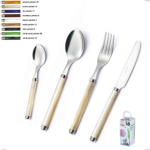 You&Me 16 Pieces Pearl Line, Stainless Steel 18/10 (AISI304) Cutlery Set