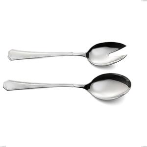 Loira Salad Cutlery Pair, Polished AISI 304 Stainless Steel, 2 mm Thickness, Classic Design, Length 228 mm