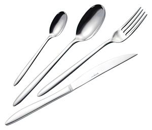 LIVE Cutlery Set 24 Pieces for 6 Table Settings, 18/10 Stainless Steel, 4 Pieces 2 mm Thickness, Polished Stainless Steel Finish
