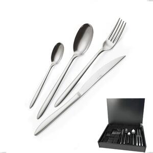 24-Piece Live Cutlery Set in Wooden Box, Economical Dining Knife, Polished Stainless Steel (Aisi 304)