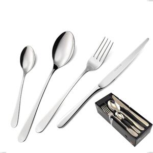 Lady 24-Piece Cutlery Set in 18.10 Mirror-Polished Stainless Steel 2.5 mm with Space-Saving Packaging
