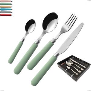 24 Piece Macarons Cutlery Set in Showcase Packaging, 18.10 Stainless Steel with Polished Acrylic Handles