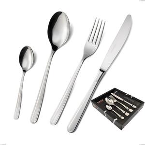 MEDEA 24 Piece Cutlery Set Stainless Steel 18.10 (AISI304) Polished 3.0 mm Thickness in Showcase Packaging