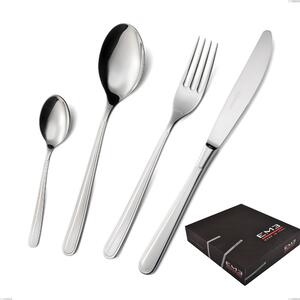 Medea 49-piece cutlery set in gift box, polished AISI 304 stainless steel, 3 mm thickness