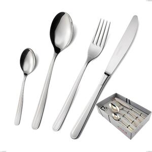 Medea 16-Piece Cutlery Set in Showcase Packaging, Polished AISI 304 Stainless Steel, 3 mm Thickness