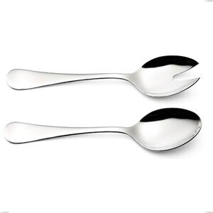 Milano Inox 18/10 Salad Cutlery Pair, Polished Mirror Finish Stainless Steel 18/10 (AISI304), 2.5 mm Thickness
