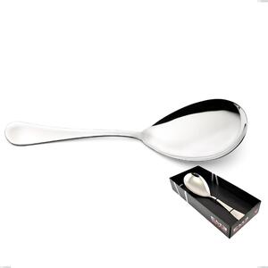 Milano Inox 18/10 Mirror Polished Stainless Steel Rice Spoon 18/10 (AISI304), 2.5 mm Thickness in Showcase Packaging