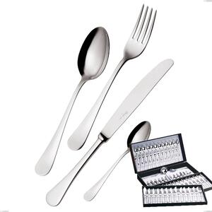 113-Piece Milano Inox 18/10 Cutlery Set in Gift Case, Economical Knife, Mirror-Polished 18/10 Stainless Steel (AISI304), 2.5 mm Thickness
