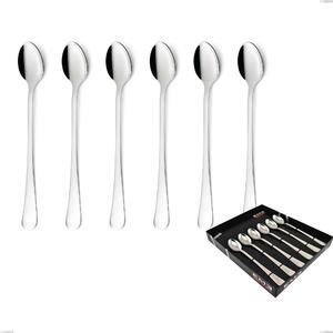 Milano Inox 18/10 Showcase Pack 6 Pieces Soda Spoons, Mirror Polished 18/10 Stainless Steel (AISI304), 2.5 mm Thickness