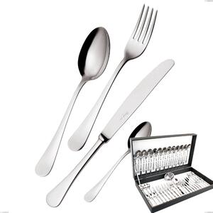 Milano inox 18/10 51-piece cutlery set, economical canteen knife, 18/10 stainless steel (AISI304) mirror polished, 2.5 mm thickness