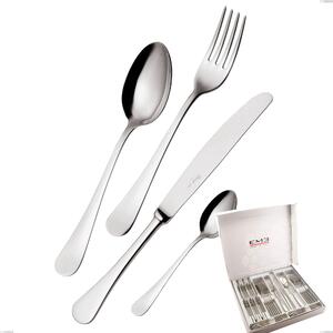 Milano inox 18/10 24 piece cutlery set in economical knife case, Mirror-polished stainless steel 18/10 (AISI304), 2.5 mm thickness