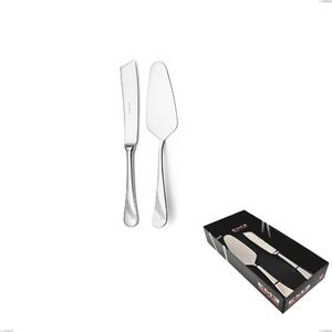 Milano Inciso 2 Piece Dessert Set in Showcase Box, 18/10 (AISI304) Polished Stainless Steel, 2.5 mm Thickness