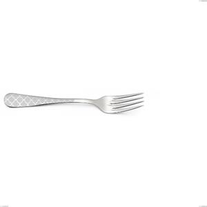 Milano Damask Fish Fork, 18/10 (AISI304) Polished Stainless Steel with Damask Effect Laser Design, 2.5mm Thickness, 184mm Length