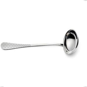 Milano Damask Ladle, 18/10 (AISI304) Polished Stainless Steel with Damask Effect Laser Design, 2.5mm Thickness, Length 287 mm
