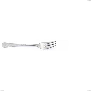 Milano Damask Dessert Fork, 18/10 (AISI304) Polished Steel with Damask Effect Laser Design, 2.5mm Thickness, 152 mm Length
