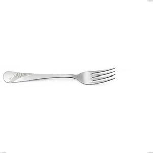 Milano Inciso Table Fork, 18/10 (AISI304) Polished Stainless Steel, Mirror Finish, Engraved Handle, Thickness 2.5 mm, Length 205 mm