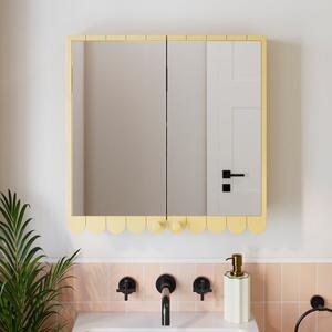 Scallop Mirror Wall Cabinet