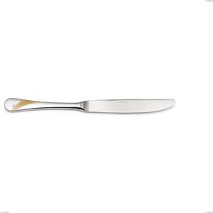 Milano Gold etched Table Knife, 18/10 (AISI304) Polished Stainless Steel and Gold Finish, Polished Steel and Gold, Thickness 2.5 mm, Length 240 mm