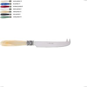 Mona Lisa Cheese Knife, 18/10 AISI 304 Polished Stainless Steel with Pearl Acrylic Handle, Length 213 mm