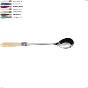 Mona Lisa Beverage Spoon, Polished 18/10 AISI 304 Stainless Steel with Pearlescent Acrylic Handle, Length 212 mm
