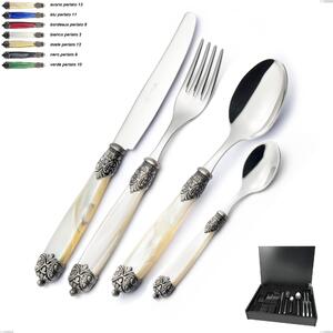 Mirage 24-Piece Cutlery Set in Wooden Case, Stainless Steel 18.10 (AISI 304)