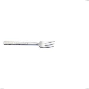 Marte Dessert Fork, Stainless Steel 18/10 (AISI304), Hammered Workmanship Thickness 2.5 mm, Length 150 mm