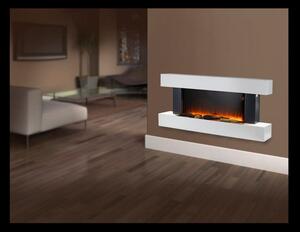 2000W Hingham Wall Mounted White Fireplace