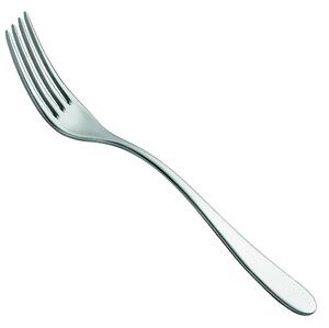 Novecento Table Fork in 18.10 AISI430 Stainless Steel, 3mm Thickness, 195 mm Length, Polished Steel Handle, Dishwasher Safe