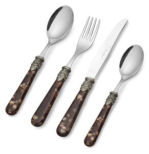 Napoleon Tartaruga Coloured Cutlery Set 24 Pieces in 18/10 Stainless Steel with Coloured Handle, Dishwasher Safe, Presented in Display Box