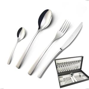 Onda 49 Piece Cutlery Set in Canteen Box, Polished Stainless Steel (Aisi 304)