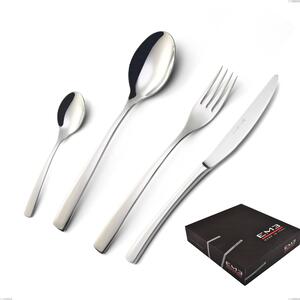 Onda 49 Piece Cutlery Set in Gift Box, Polished Stainless Steel (Aisi 304)