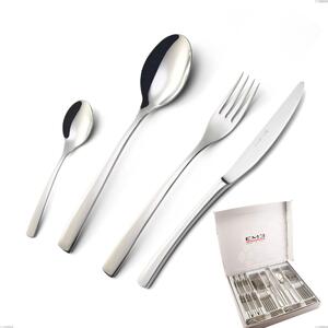 Onda 24-Piece Cutlery Set in Box, Polished Stainless Steel (Aisi 304)
