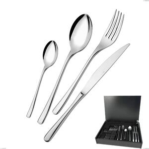 Opera 24 Piece Cutlery Set in Wooden Case, Stainless Steel 18/10 (AISI304), Thickness 5.00 mm