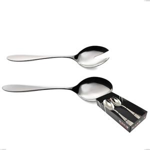 Oasis 2-Piece Salad Set in Showcase Packaging, Polished AISI 304 Stainless Steel Cutlery, 2 mm Thickness