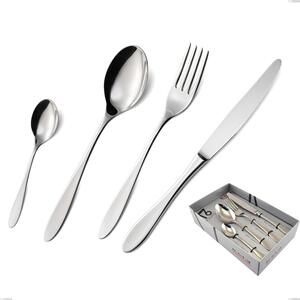 Oasi 16 Piece Cutlery Set in Display Box, Polished AISI 304 Stainless Steel, 2 mm Thickness