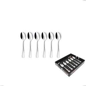 Oxford Moka Spoons Set of 6 in Display Box, Stainless Steel 18/C (AISI430), 2.00 mm Thickness