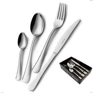 OXFORD 24 Piece Cutlery Set in 18/C Stainless Steel, Mirror Polished, 2.0 mm Thickness, in Display Box