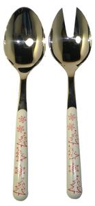 BRIO BIANCO Christmas 2-Piece Salad Cutlery Set in 18/C Stainless Steel with Gift Packaging